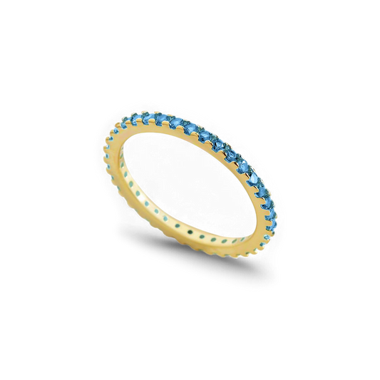 Bague d'éternité empilable avec pierre de naissance