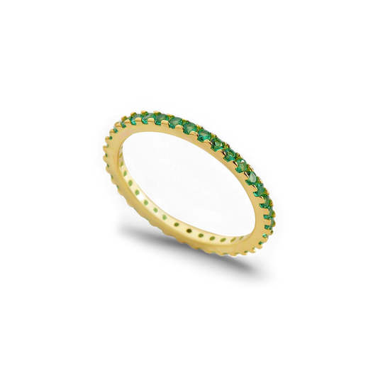 Bague d'éternité empilable avec pierre de naissance