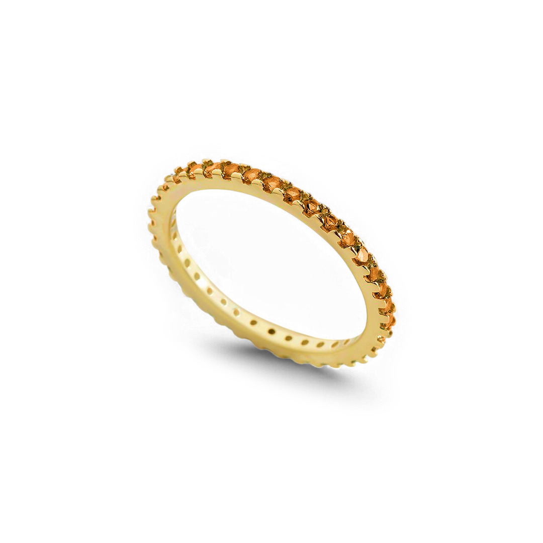Bague d'éternité empilable avec pierre de naissance