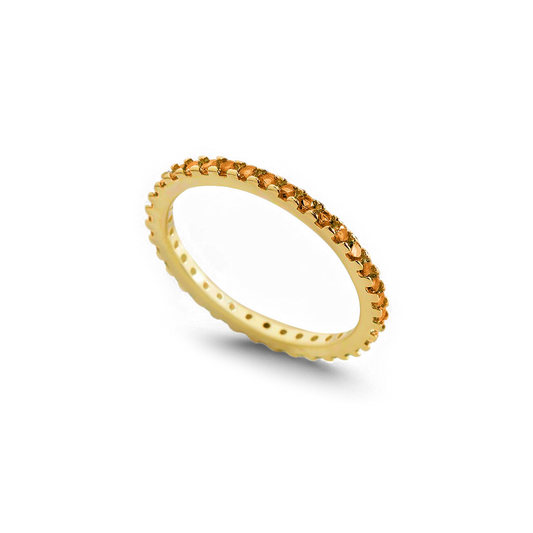 Bague d'éternité empilable avec pierre de naissance