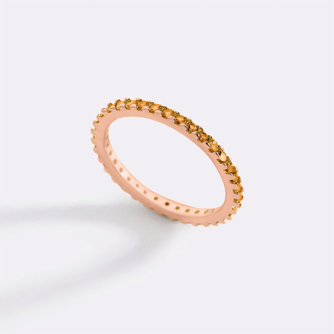 Bague d'éternité empilable avec pierre de naissance