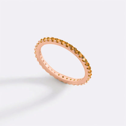 Bague d'éternité empilable avec pierre de naissance