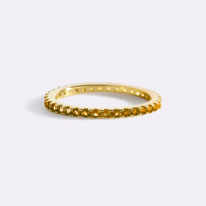 Bague d'éternité empilable avec pierre de naissance