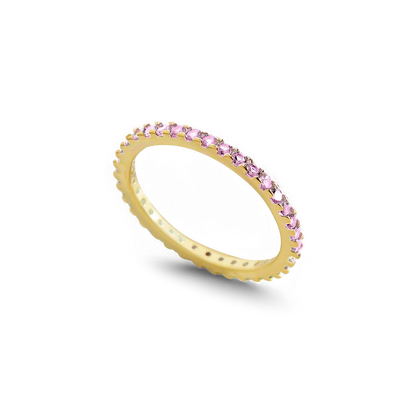 Bague d'éternité empilable avec pierre de naissance