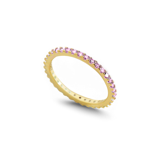 Bague d'éternité empilable avec pierre de naissance