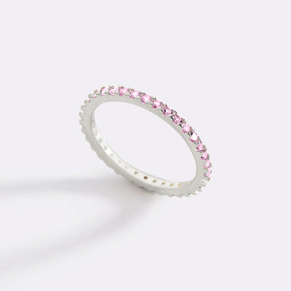 Bague d'éternité empilable avec pierre de naissance