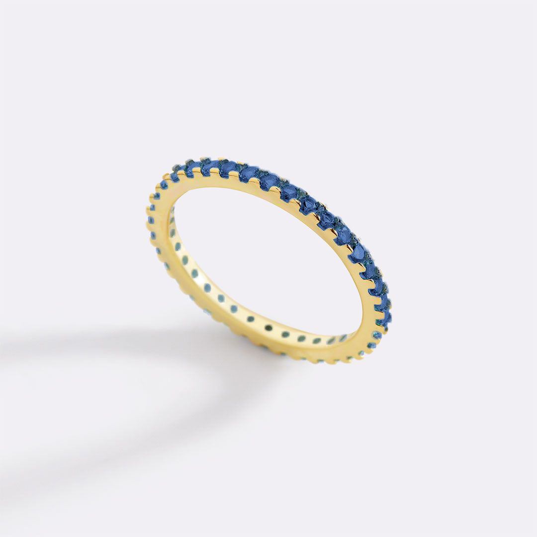 Bague d'éternité empilable avec pierre de naissance