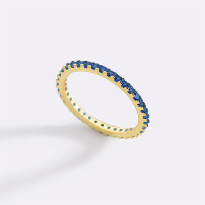 Bague d'éternité empilable avec pierre de naissance