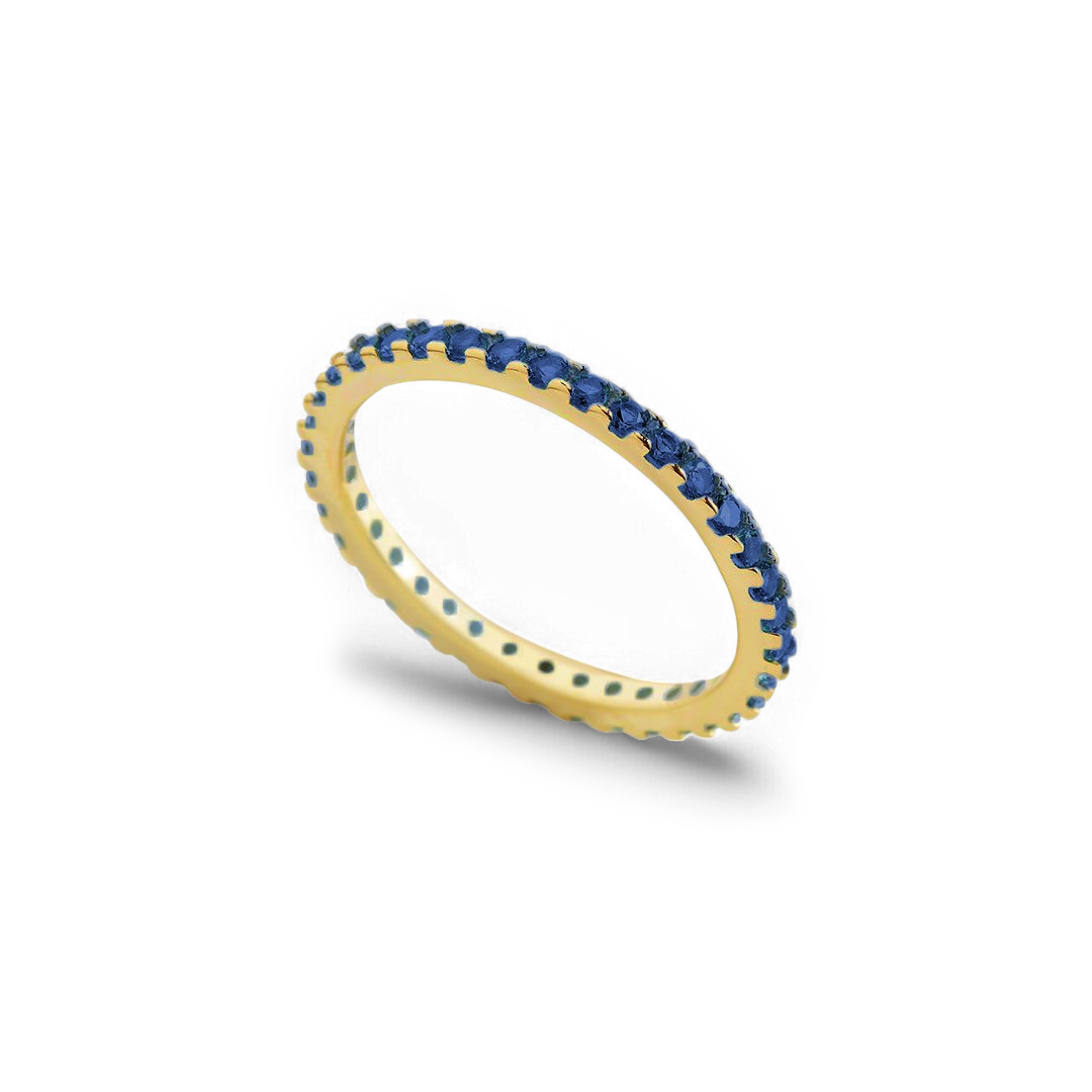 Bague d'éternité empilable avec pierre de naissance