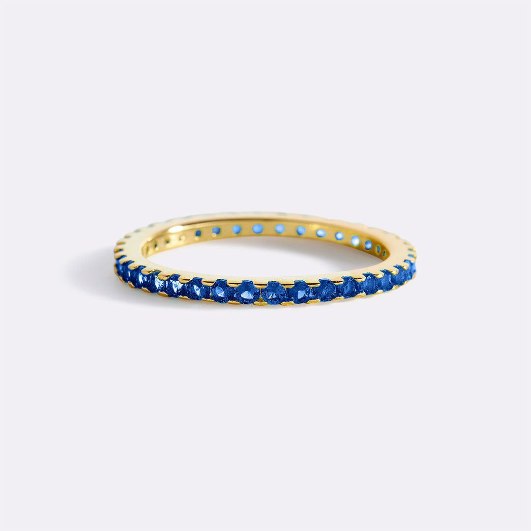 Bague d'éternité empilable avec pierre de naissance