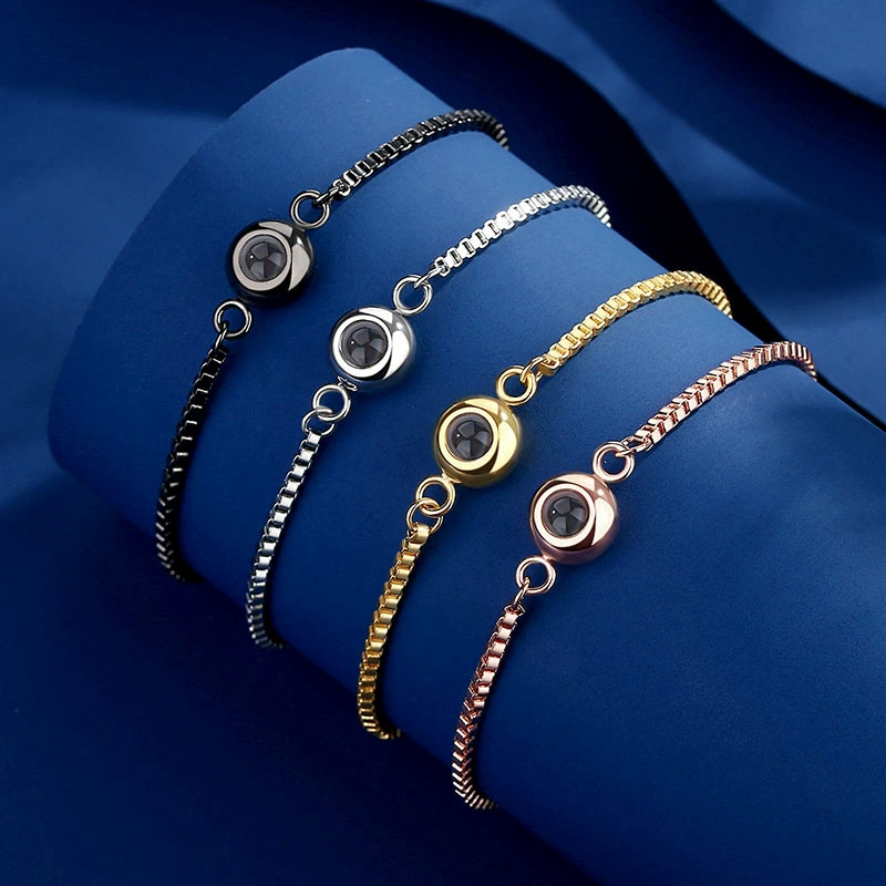 Personalisiertes Rolo-Ketten-Fotoarmband