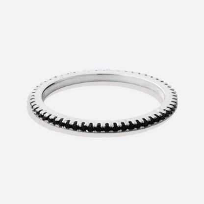Bague d'éternité en diamant noir