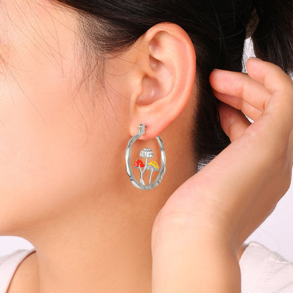 Boho Pilz Ohrringe