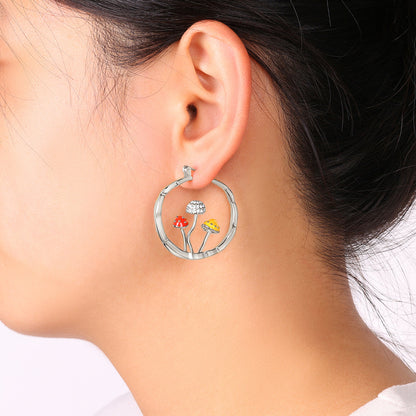 Boho Pilz Ohrringe