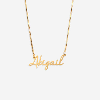 Fairy Name Necklace with Box Chain