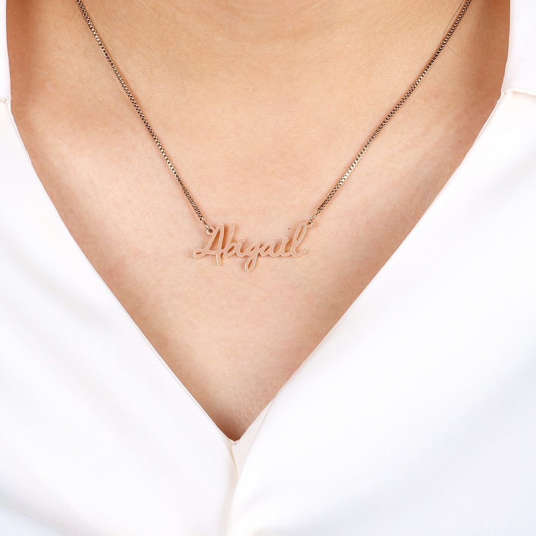 Fairy Name Necklace with Box Chain