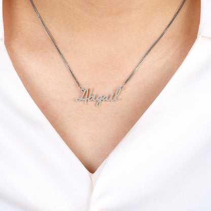 Fairy Name Necklace with Box Chain