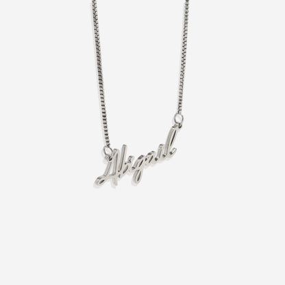 Fairy Name Necklace with Box Chain