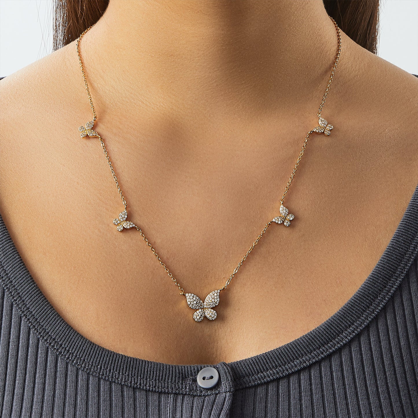 Collier Cinq Papillons