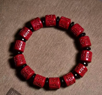 Cinnabar Mantra Lucky Charm Bracelet
