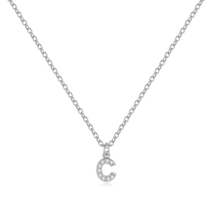 Pavé-Halskette mit Großbuchstaben