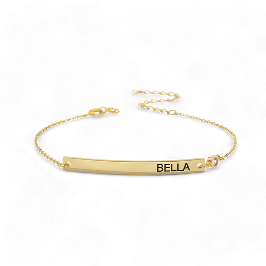 Bracelet délicat avec pierre de naissance