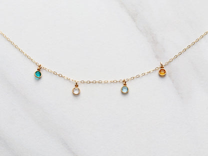 Dainty Birthstone Necklace | Build Your Own