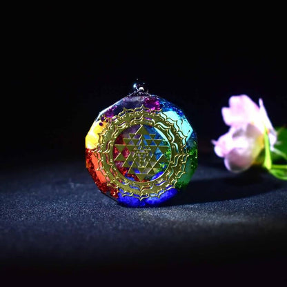 Chakra-Orgonit-Halskette – gleicht Orgonenergie und EMF-Schutz aus