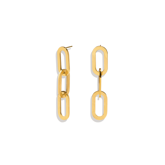 Boucles d'oreilles à maillons épais