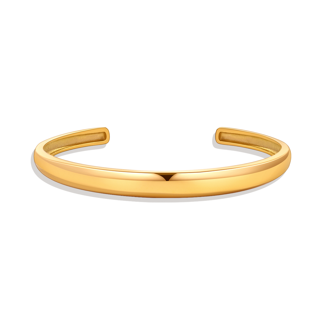 Bracelet manchette en forme de dôme épais