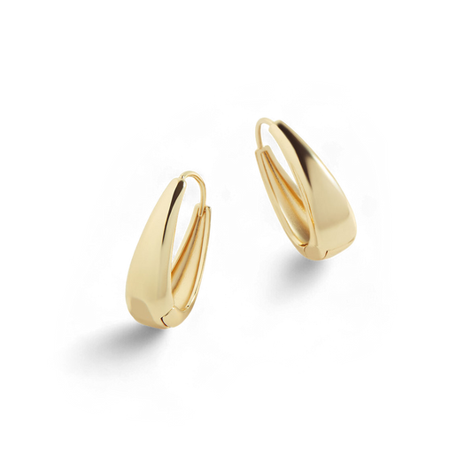 Boucles d'oreilles créoles épaisses en forme de larme