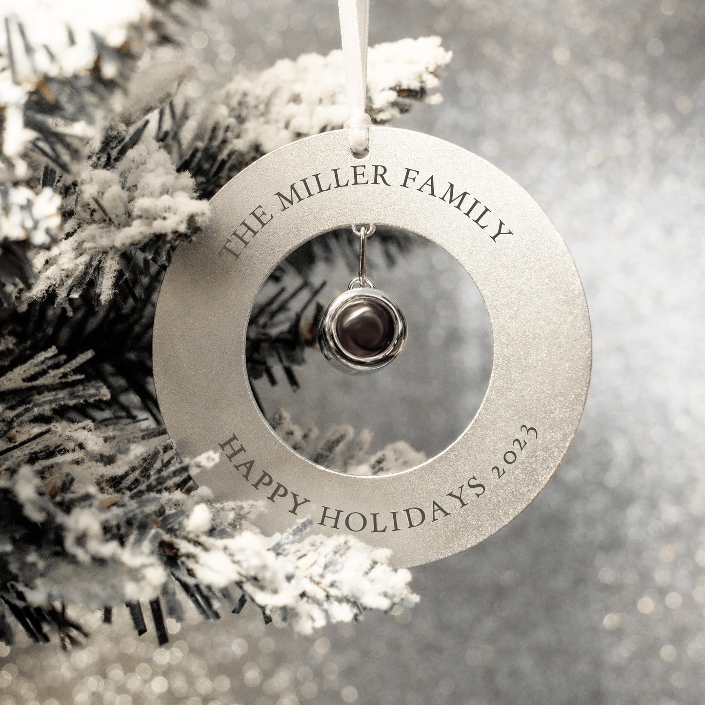 Personalisiertes Kreis-Fotoornament
