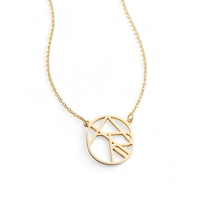 Circular Minimalist Monogram Name Necklace