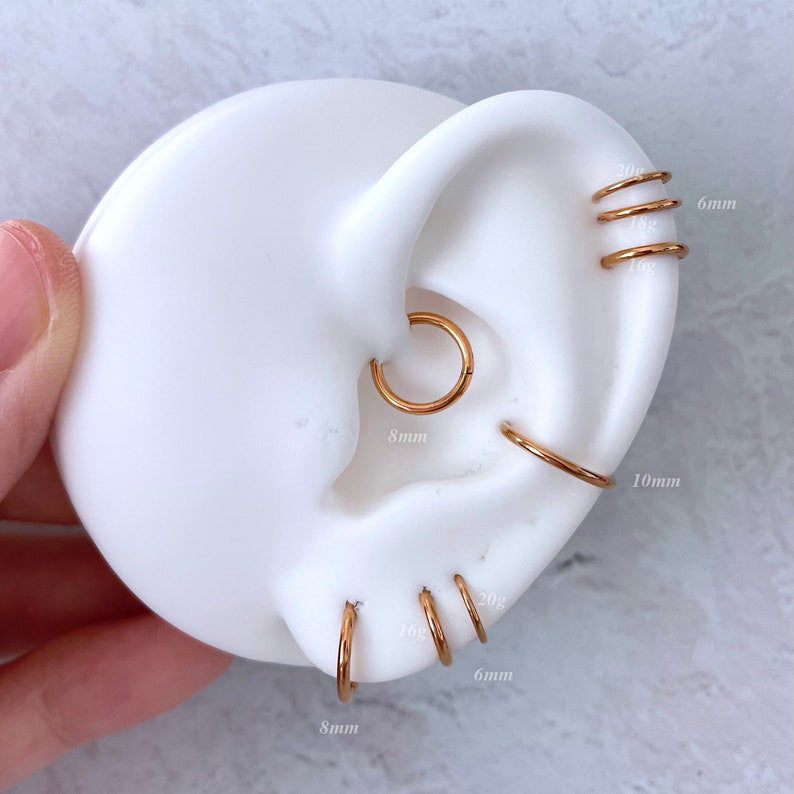 Créoles classiques pour cartilage | 16 g