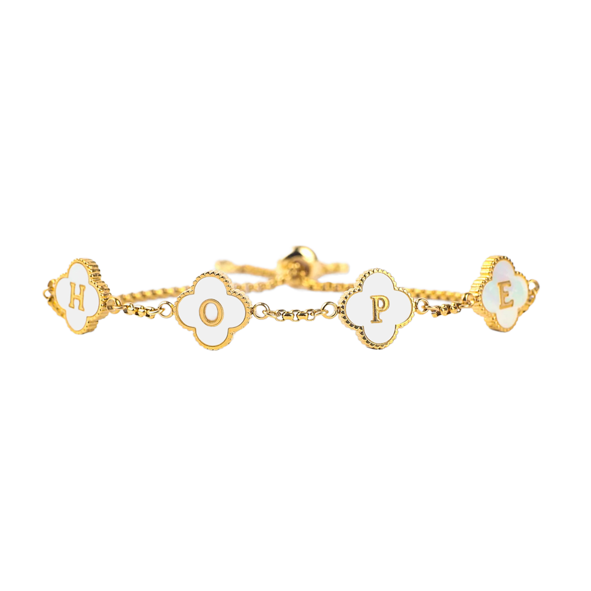 Clover Custom Name Bracelet