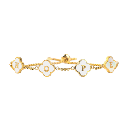 Clover Custom Name Bracelet