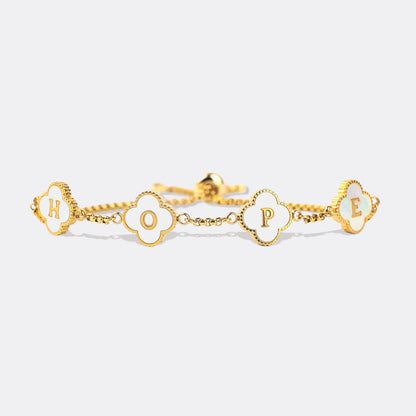 Clover Custom Name Bracelet