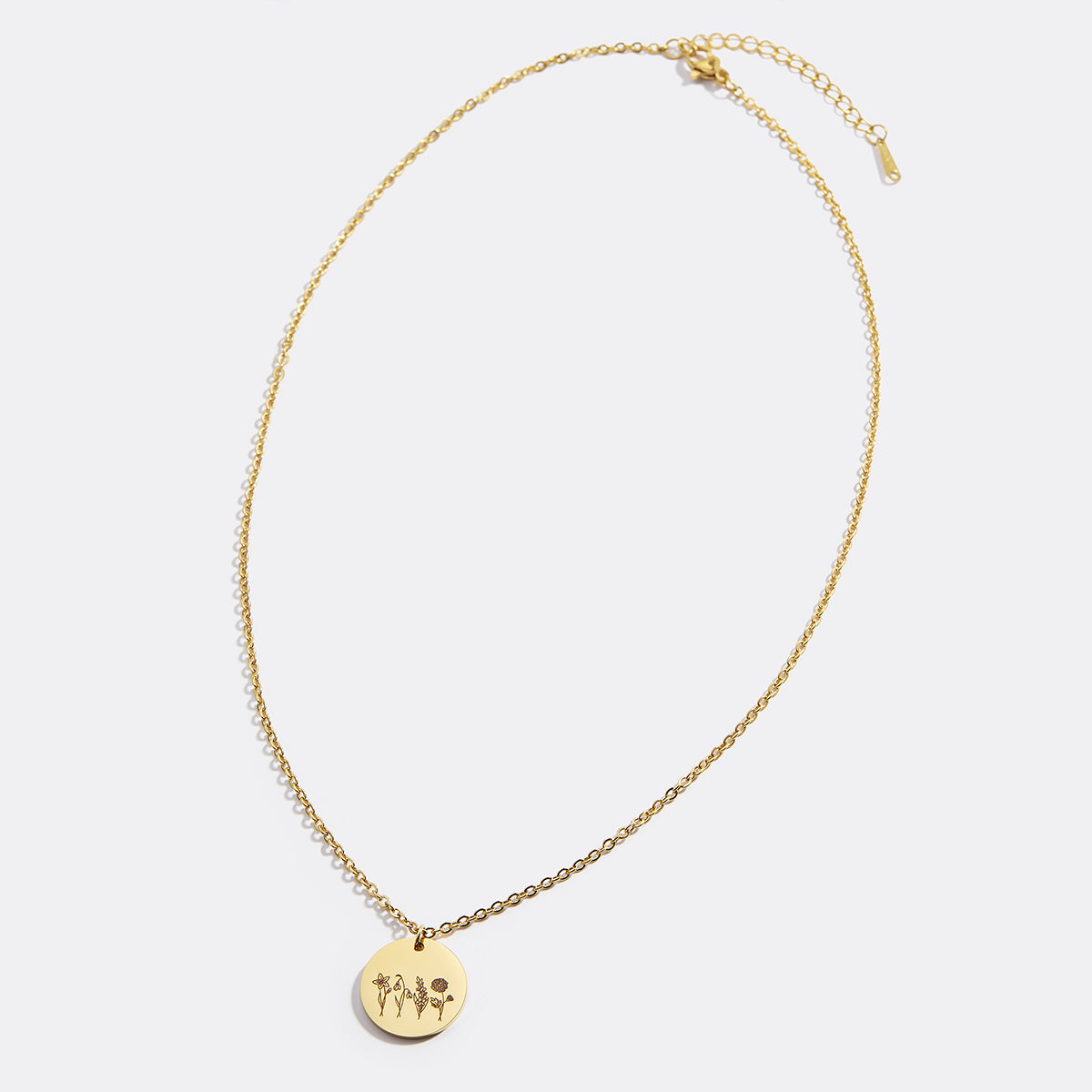 Collier bouquet de fleurs de naissance