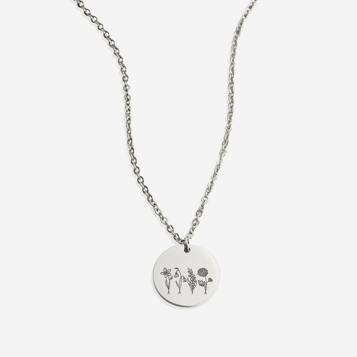 Collier bouquet de fleurs de naissance