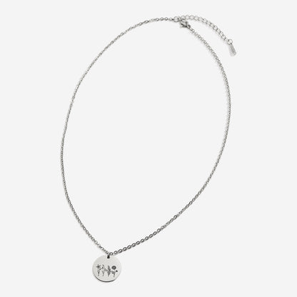 Collier bouquet de fleurs de naissance