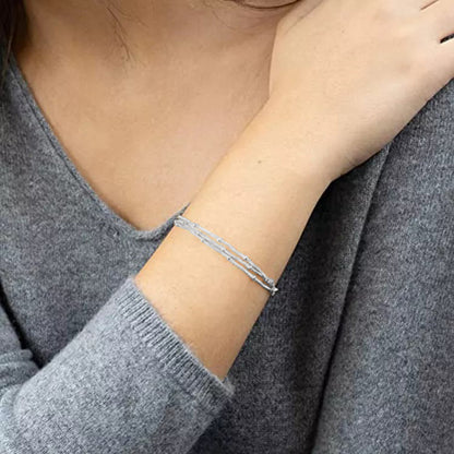 Bracelet chaîne satellite triple couche