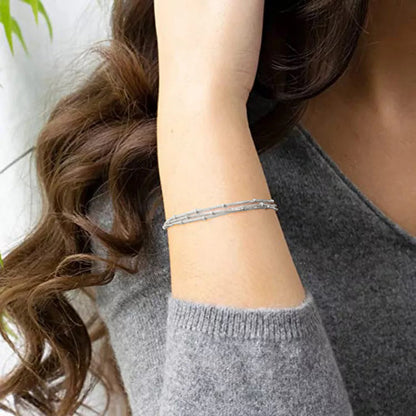 Bracelet chaîne satellite triple couche