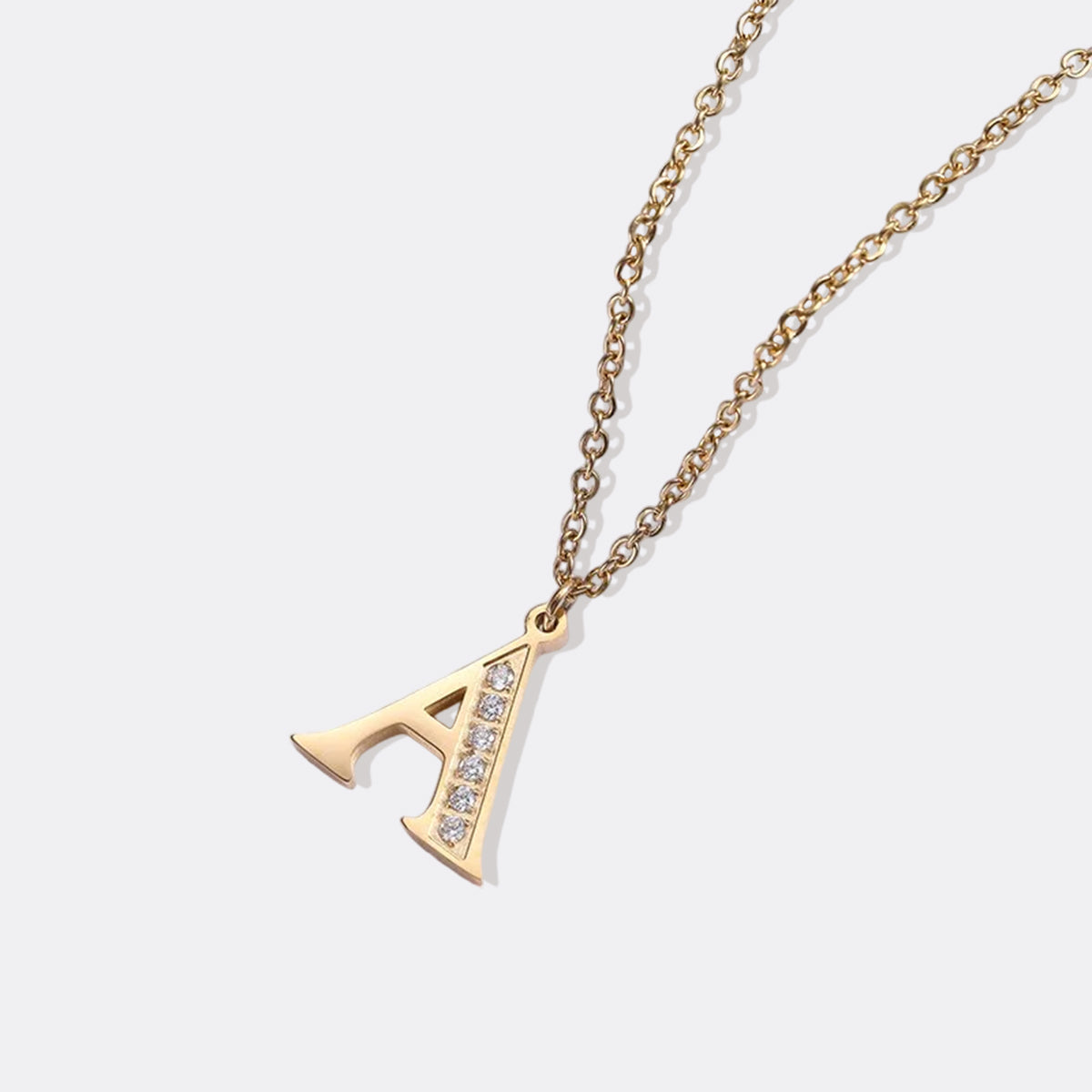 Collier satellite avec lettres en cristal