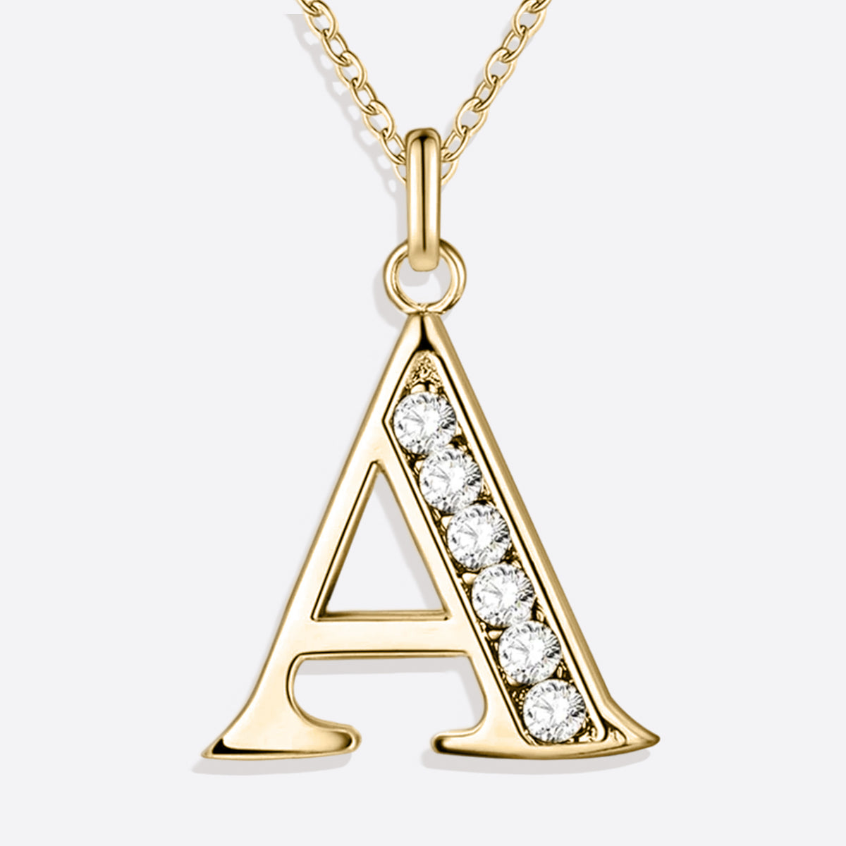 Collier satellite avec lettres en cristal