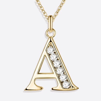 Collier satellite avec lettres en cristal