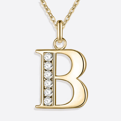 Collier satellite avec lettres en cristal