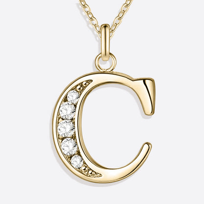 Collier satellite avec lettres en cristal