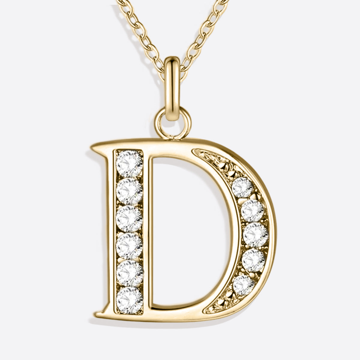 Collier satellite avec lettres en cristal