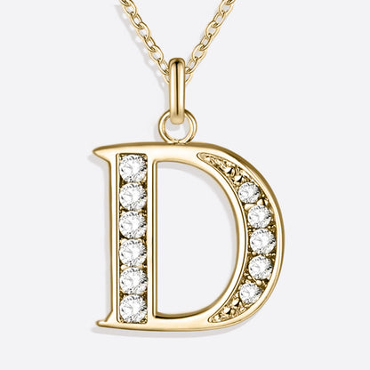 Collier satellite avec lettres en cristal