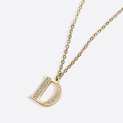 Collier satellite avec lettres en cristal